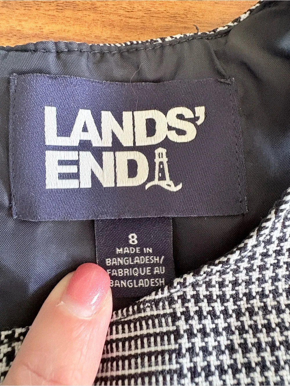 Lot Of 2 Lands' End Kids Girls Classic Plaid Jumpers Plaid School Uniform Size